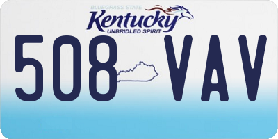 KY license plate 508VAV