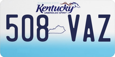 KY license plate 508VAZ