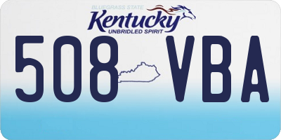 KY license plate 508VBA