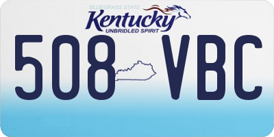 KY license plate 508VBC