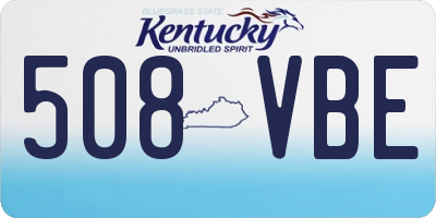 KY license plate 508VBE