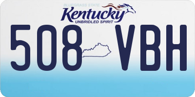 KY license plate 508VBH