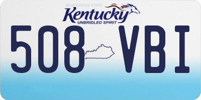 KY license plate 508VBI
