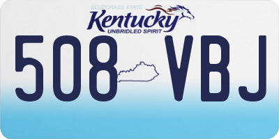 KY license plate 508VBJ
