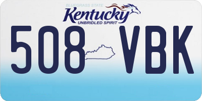 KY license plate 508VBK