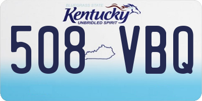KY license plate 508VBQ