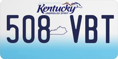 KY license plate 508VBT