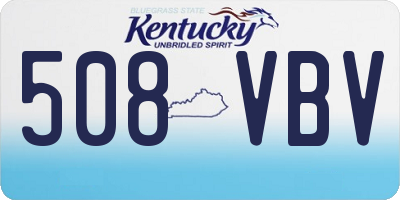 KY license plate 508VBV