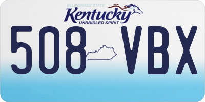 KY license plate 508VBX