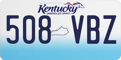 KY license plate 508VBZ