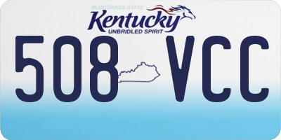 KY license plate 508VCC