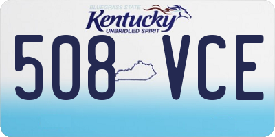 KY license plate 508VCE