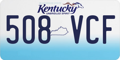 KY license plate 508VCF