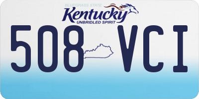 KY license plate 508VCI