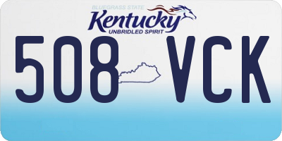 KY license plate 508VCK