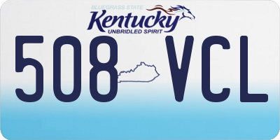 KY license plate 508VCL