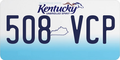 KY license plate 508VCP