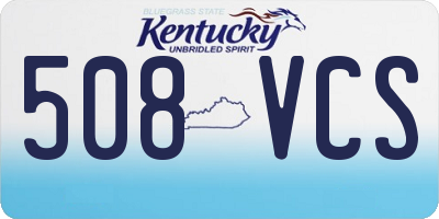 KY license plate 508VCS