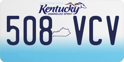 KY license plate 508VCV