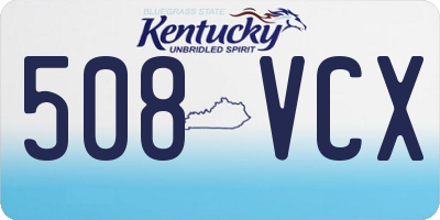 KY license plate 508VCX
