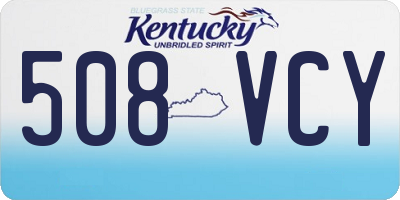 KY license plate 508VCY