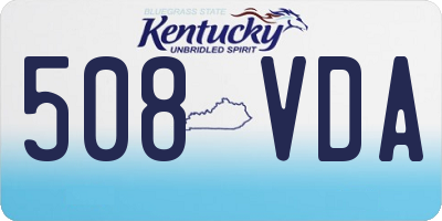 KY license plate 508VDA