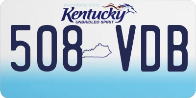 KY license plate 508VDB