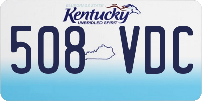 KY license plate 508VDC