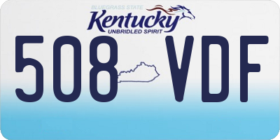 KY license plate 508VDF
