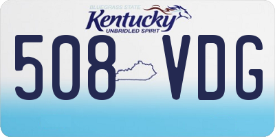 KY license plate 508VDG