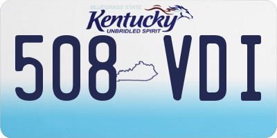 KY license plate 508VDI