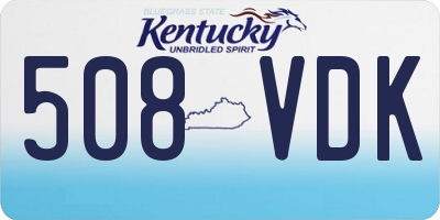KY license plate 508VDK