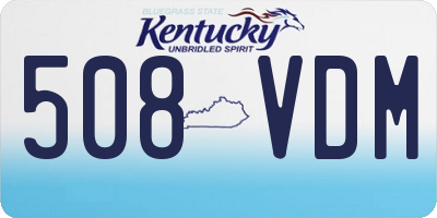 KY license plate 508VDM