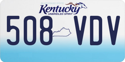 KY license plate 508VDV