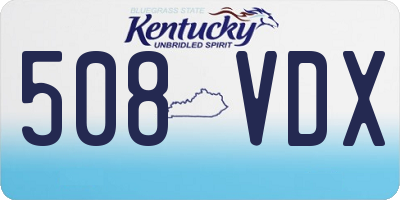 KY license plate 508VDX