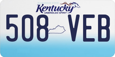 KY license plate 508VEB