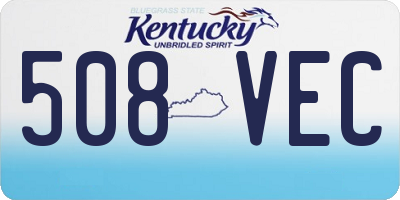 KY license plate 508VEC