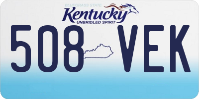 KY license plate 508VEK