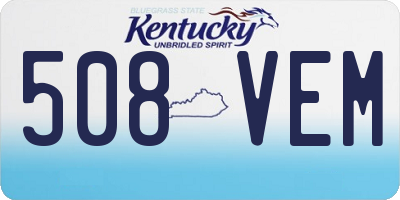 KY license plate 508VEM