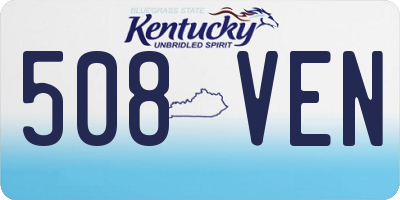 KY license plate 508VEN