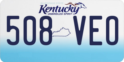 KY license plate 508VEO
