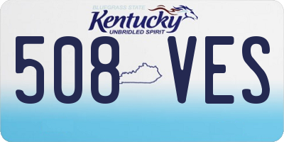 KY license plate 508VES