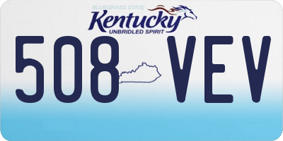 KY license plate 508VEV