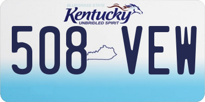 KY license plate 508VEW