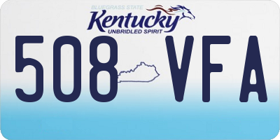 KY license plate 508VFA