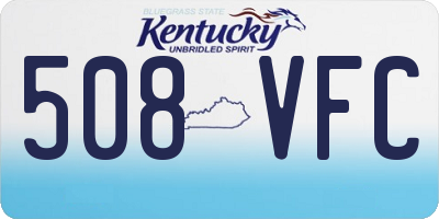 KY license plate 508VFC