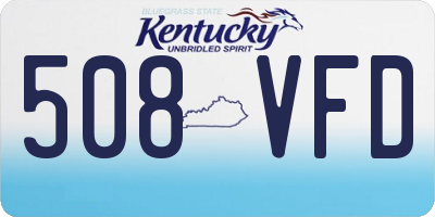 KY license plate 508VFD