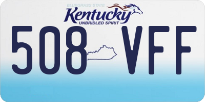 KY license plate 508VFF
