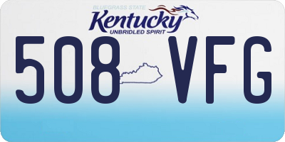 KY license plate 508VFG