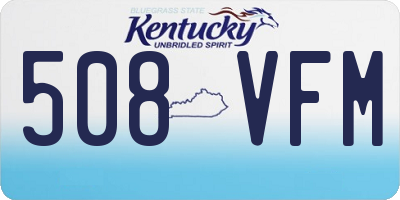 KY license plate 508VFM